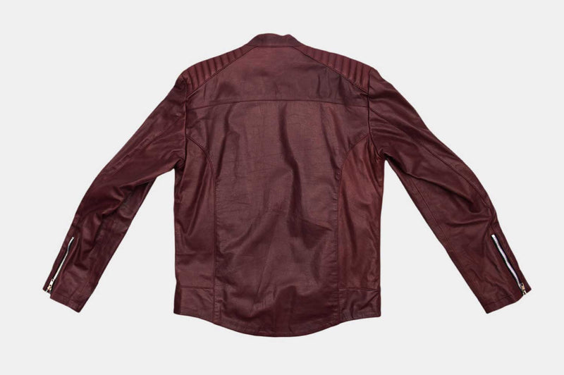 Rupal Burgundy Biker Jacket